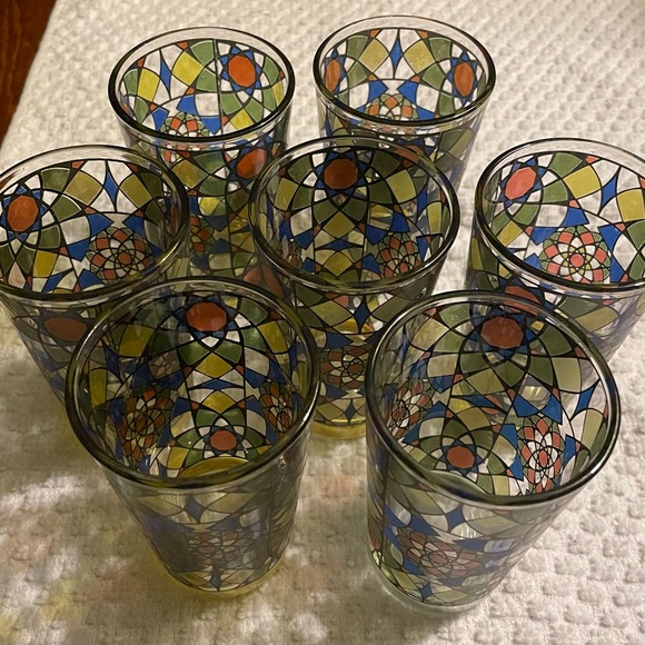 Dimlaj Other - Vitrail Moroccan 7 Stained Glass Tea Cups